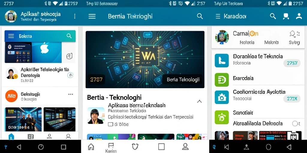 Tampilan antarmuka aplikasi 2757 yang menarik dan informatif.