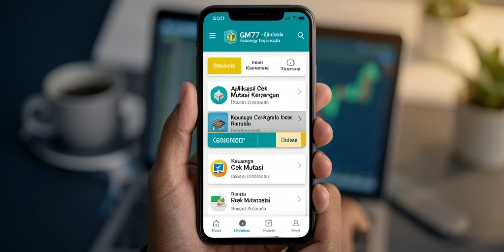 Antarmuka GM777 menampilkan informasi mutasi secara jelas dan terstruktur.