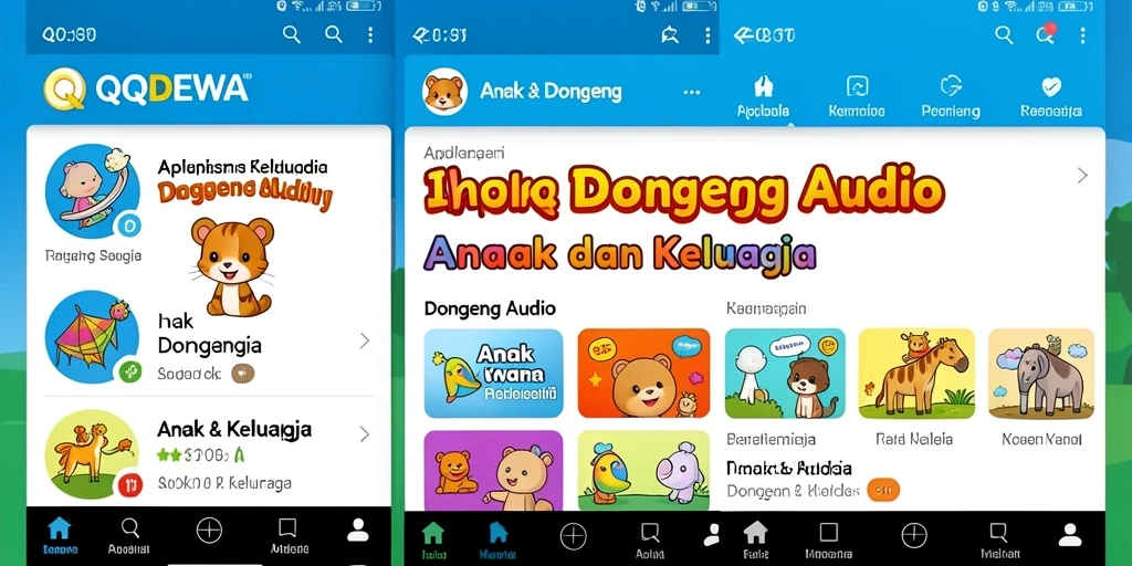 Antarmuka pengguna aplikasi QQDEWA yang menarik dan mudah digunakan.