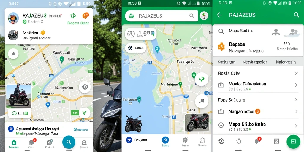 Tampilan antarmuka RAJAZEUS dengan fitur Navigasi Motor yang canggih.