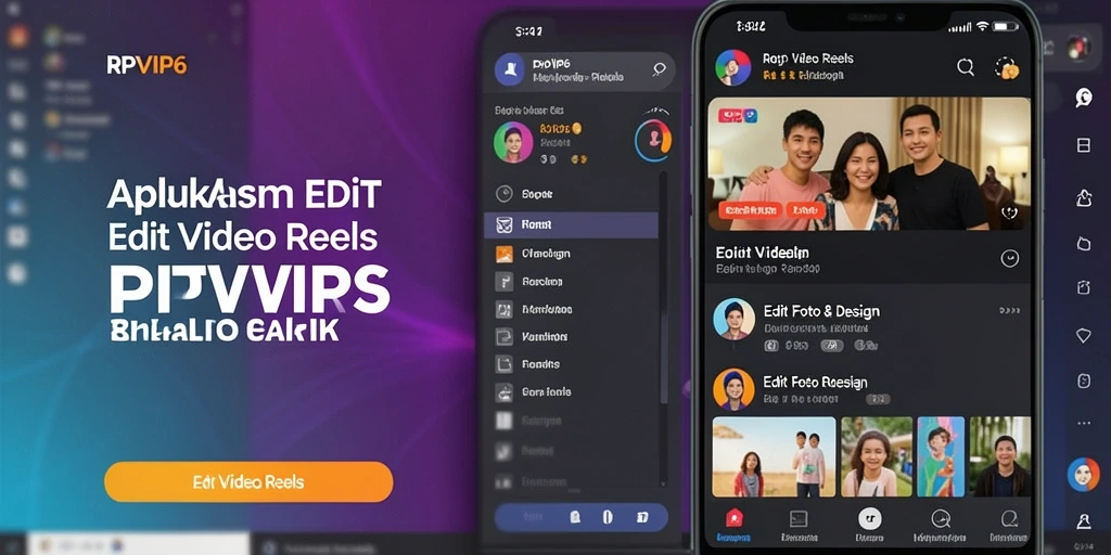 Tampilan antarmuka RPVIP6 dengan fitur Edit Video Reels yang mudah digunakan.