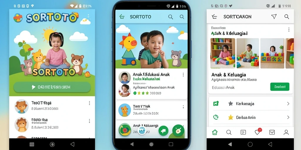 Antarmuka SORTOTO menampilkan aktivitas belajar yang menyenangkan dan interaktif.